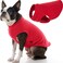 Gooby Stretch Fleece Vest Pullover Fleece Vest Jacket Sweater for Dogs Red 2XLarge