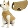Gooby Stretch Fleece Vest Pullover Fleece Vest Jacket Sweater for Dogs Sand Small
