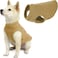 Gooby Stretch Fleece Vest Pullover Fleece Vest Jacket Sweater for Dogs Sand Small