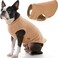 Gooby Stretch Fleece Vest Pullover Fleece Vest Jacket Sweater for Dogs Sand Large