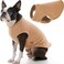 Gooby Stretch Fleece Vest Pullover Fleece Vest Jacket Sweater for Dogs Sand Large