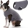 Gooby Stretch Fleece Vest Dog Sweater Gray Large Warm Pullover Super Stretchy Fleece Dog Jacket for Small to Large Dogs