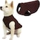 Gooby Stretch Fleece Vest Dog Sweater Brown Medium Warm Pullover Super Stretchy Fleece Dog Jacket for Small to Large Dogs