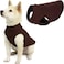 Gooby Stretch Fleece Vest Dog Sweater Brown Medium Warm Pullover Super Stretchy Fleece Dog Jacket for Small to Large Dogs