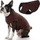 Gooby Stretch Fleece Vest Dog Sweater Brown Large Warm Pullover Super Stretchy Fleece Dog Jacket for Small to Large Dogs
