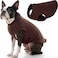 Gooby Stretch Fleece Vest Dog Sweater Brown Large Warm Pullover Super Stretchy Fleece Dog Jacket for Small to Large Dogs