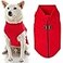 Gooby Zip Up Fleece Vest Fleece Jacket Sweater with Zipper Closure and Leash Ring Red Medium
