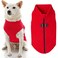 Gooby Zip Up Fleece Vest Fleece Jacket Sweater with Zipper Closure and Leash Ring Red Medium