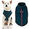Gooby Zip Up Fleece Vest Fleece Jacket Sweater with Zipper Closure and Leash Ring Turquoise Wash Small