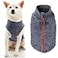 Gooby Zip Up Fleece Vest Fleece Jacket Sweater with Zipper Closure and Leash Ring Gray Wash Large