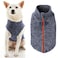 Gooby Zip Up Fleece Vest Fleece Jacket Sweater with Zipper Closure and Leash Ring Gray Wash Large
