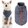 Gooby Zip Up Fleece Vest Fleece Jacket Sweater with Zipper Closure and Leash Ring Gray Wash Large