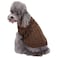 CHBORCHICEN Small Dog Sweaters Knitted Pet Cat Warm Dog Sweatshirt Winter Clothes Kitten Puppy Sweater SmallBrown
