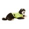 Bone Dry Pet Robe Collection Embroidered Absorbent Microfiber Bath Robe with Adjustable Closure for Dogs Cats Small Lettuce Green