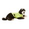 Bone Dry Pet Robe Collection Embroidered Absorbent Microfiber Bath Robe with Adjustable Closure for Dogs Cats Small Lettuce Green