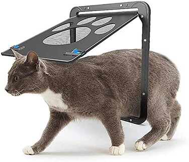 LETSP LESTP Pet Dog Cat Screen Door with Magnetic Flap for Sliding Doors Small Automatic LockLockable