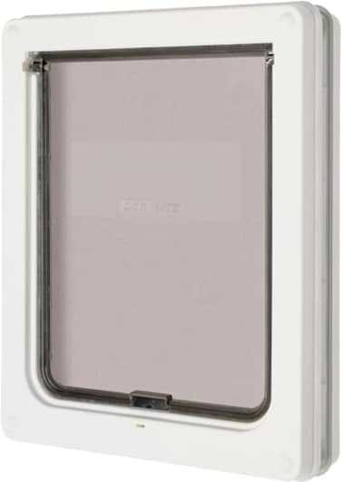Dog Mate Lockable Medium Dog Door 215 Flap for Medium Dogs and Large Cats for UPVC Wall and Wood Securely Designed for Your Pets White