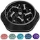 UPSKY Slow Feeder Dog Puzzle Bowl Interactive Bloat Stop NonSlide Lick Treat Bowl for Small Medium Dogs Black