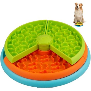 ATDOALL Slow Feeder Dog Bowl 3 Levels Reduces Boredom and Anxiety NonSlip Interactive Puzzle Feeder Suitable for SmallMediumLarger Dogs