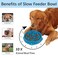 MateeyLife Large Slow Feeder Dog Bowls 2PCS AntiChoking Puzzle Dog Food Bowls AntiSlip Interactive Feeding Slow Down Eating Bloat Stop Maze Dishes for Large Breeds 4 Cups PurpleDarkBlue