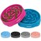 MateeyLife Large Slow Feeder Dog Bowls 2PCS AntiChoking Puzzle Dog Food Bowls AntiSlip Interactive Feeding Slow Down Eating Bloat Stop Maze Dishes for Large Breeds 4 Cups PurpleDarkBlue