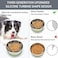 XIAOZHIHUI Slow Feeder Dog Bowls InsertThird Generation upgradedSuper Firm Eating BowlCuttable for Large Breed and Medium Small Size Compatible with Regular Elevated Metal Glass Dog Bowl Gray