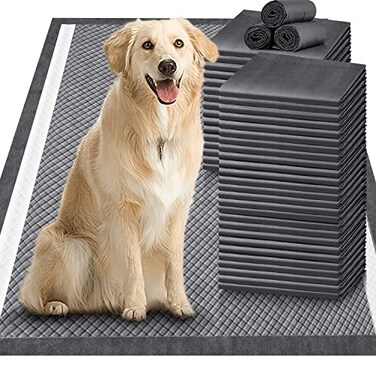 Gimars Upgrade OdorControl Extra Large XXL Charcoal Pee Pads for Dogs Thicken 9 Layers Ultra Absorbent LeakProof Puppy Training Pads Quick Dry