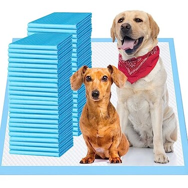 Bulubaky Upgrade LeakProof Pet Training and Puppy Pads Jumbo Pee Pads for Dogs with Thicken Polymer Heavy Absorbency Quick Dry Disposable Pee Pads for Cats Dogs 30 Counts