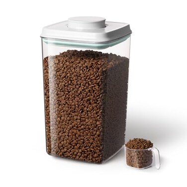 Ankou Dog Food Storage Container with 130ml Scoop 4L42qt Airtight Dog Food Container for Kibble Treats BPAFree Cat Food Storage Container Stackable Pop Lid Plastic Container with Lid