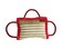 Tealover Dog Training Bite Pillow 3 Handles Jute Tug Toy for Young Dogs Puppy Interactive PlayingRed
