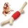 SCHITEC Dog Chew Toy for Aggressive Chewers Tough Big Nylon Rubber Teething Stick with Real Bacon Flavor for Large Medium Breed