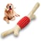 SCHITEC Dog Chew Toy for Aggressive Chewers Tough Big Nylon Rubber Teething Stick with Real Bacon Flavor for Large Medium Breed