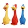 Tamu style Rubber Chicken Squeaky Dog Toys for Small Medium or Large Pet Breeds Play Fetch Reduce Separation Anxiety