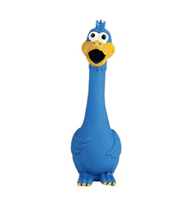 Tamu style Rubber Chicken Squeaky Dog Toys for Small Medium or Large Pet Breeds Play Fetch Reduce Separation Anxiety