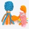 MIXCOTIA 5 Pack Dog Squeaky Toys BulkCute Octopus Hedgehog Plush Dog ToysCrinkle Interactive Chew Toys for Puppy Teething Small Medium Breeds