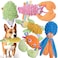 MIXCOTIA 5 Pack Dog Squeaky Toys BulkCute Octopus Hedgehog Plush Dog ToysCrinkle Interactive Chew Toys for Puppy Teething Small Medium Breeds