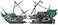 Penn-Plax PennPlax Shipwreck Aquarium Decoration Ornament with Moving Masts Lifeboat and Bubble Action