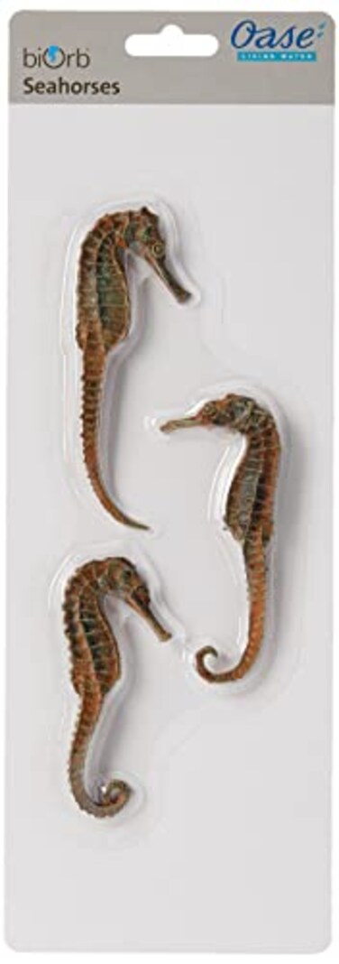 biOrb Seahorse Set of 3 Durable Seahorse Replicas Beige Aquarium Decorations