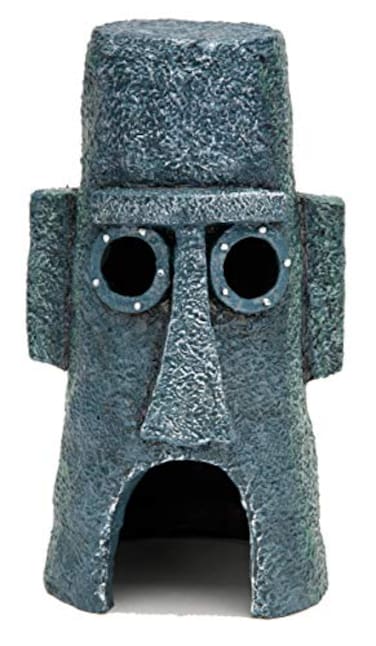 Penn-Plax PennPlax Spongebob Squarepants Officially Licensed Aquarium Ornament Squidwards Easter Island Home Large