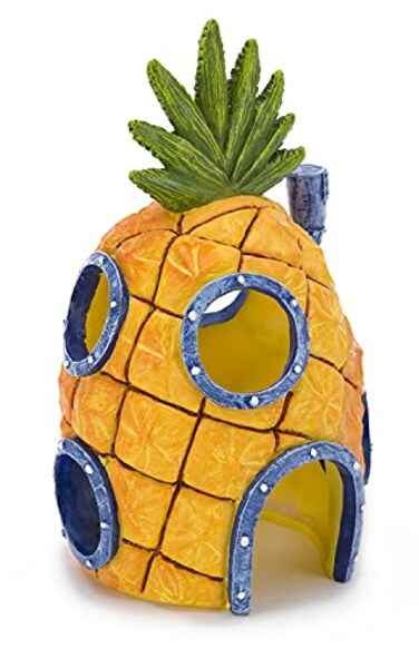 Penn-Plax PennPlax Spongebob Squarepants Officially Licensed Aquarium Ornament Spongebobs Pineapple House Large