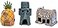 Penn-Plax PennPlax Spongebob Squarepants Officially Licensed 3Piece Aquarium Ornament Bundle Spongebobs Pineapple House Squidwards Easter Island Home and The Krusty Krab