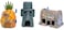Penn-Plax PennPlax Spongebob Squarepants Officially Licensed 3Piece Aquarium Ornament Bundle Spongebobs Pineapple House Squidwards Easter Island Home and The Krusty Krab