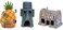 Penn-Plax PennPlax Spongebob Squarepants Officially Licensed 3Piece Aquarium Ornament Bundle Spongebobs Pineapple House Squidwards Easter Island Home and The Krusty Krab