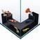 CPLIKE Aquarium Underground Tunnel 5 DualEntrance Fish Tank Cave Aquarium Cave with Clear Viewing Window ABS Shrimp Hideout Substrate Buried Decor for Betta Loaches Corydoras Black