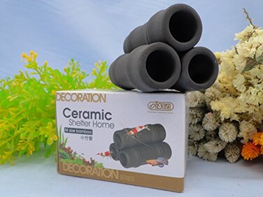 ISTA Ceramic Bamboo Shelter M Aquarium Shrimp spawning breeding cave