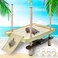 Keedolla Large Turtle Floating Basking Platform with Feeding Area Turtle Floating Docks Reptile Climbing Pier and Basking Platform for Tortoise Frogs Crabs and Salamanders