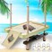 Keedolla Large Turtle Floating Basking Platform with Feeding Area Turtle Floating Docks Reptile Climbing Pier and Basking Platform for Tortoise Frogs Crabs and Salamanders