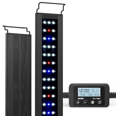 NICREW C10 Plants LED Aquarium Light 1218 in 9 Watts Full Spectrum Fish Tank Light with Timer Day and Night Cycle Brightness Adjustable