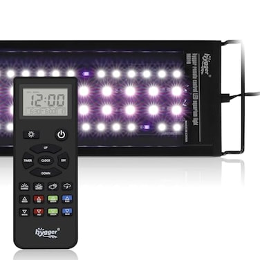 hygger 18W Full Spectrum Aquarium Light for 1218 Inch Fish Tanks LED Planted Tank Light with Remote Control DIY Timer Sunrise Sunset Weather Effects