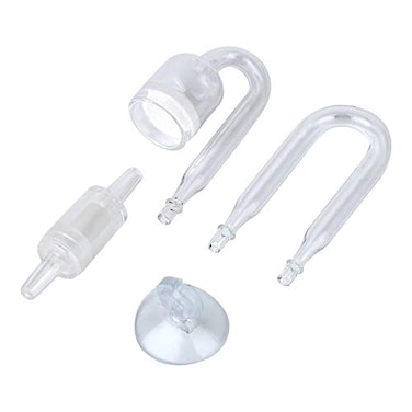 Yagote CO2 Diffuser Carbon Dioxide Glass Reactor U Shape Tube Set for Aquarium Plants TankCO2 Diffuser Set